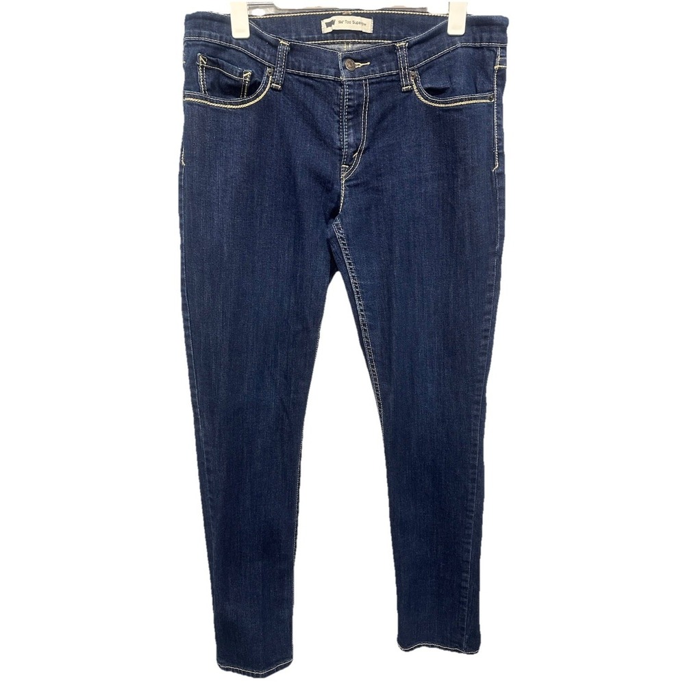 Levi's 524 Denim Jeans Women's Size 15M /32x32 Too Superlow Straight Leg Blue